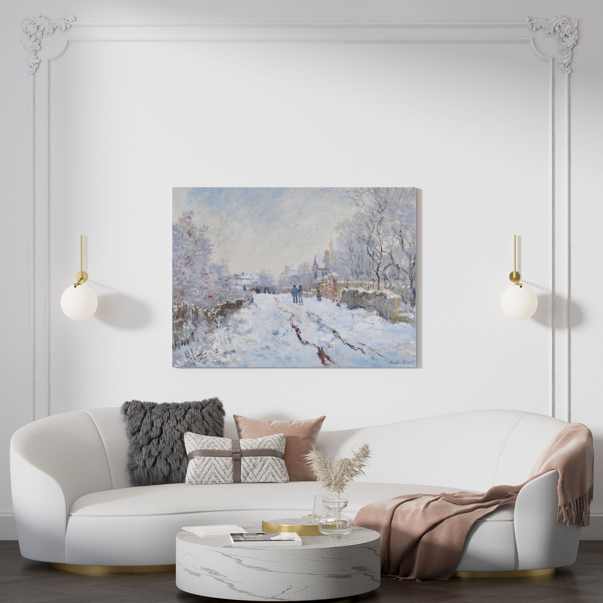 Claude Monet's Snow at Argenteuil // Wall Art Print