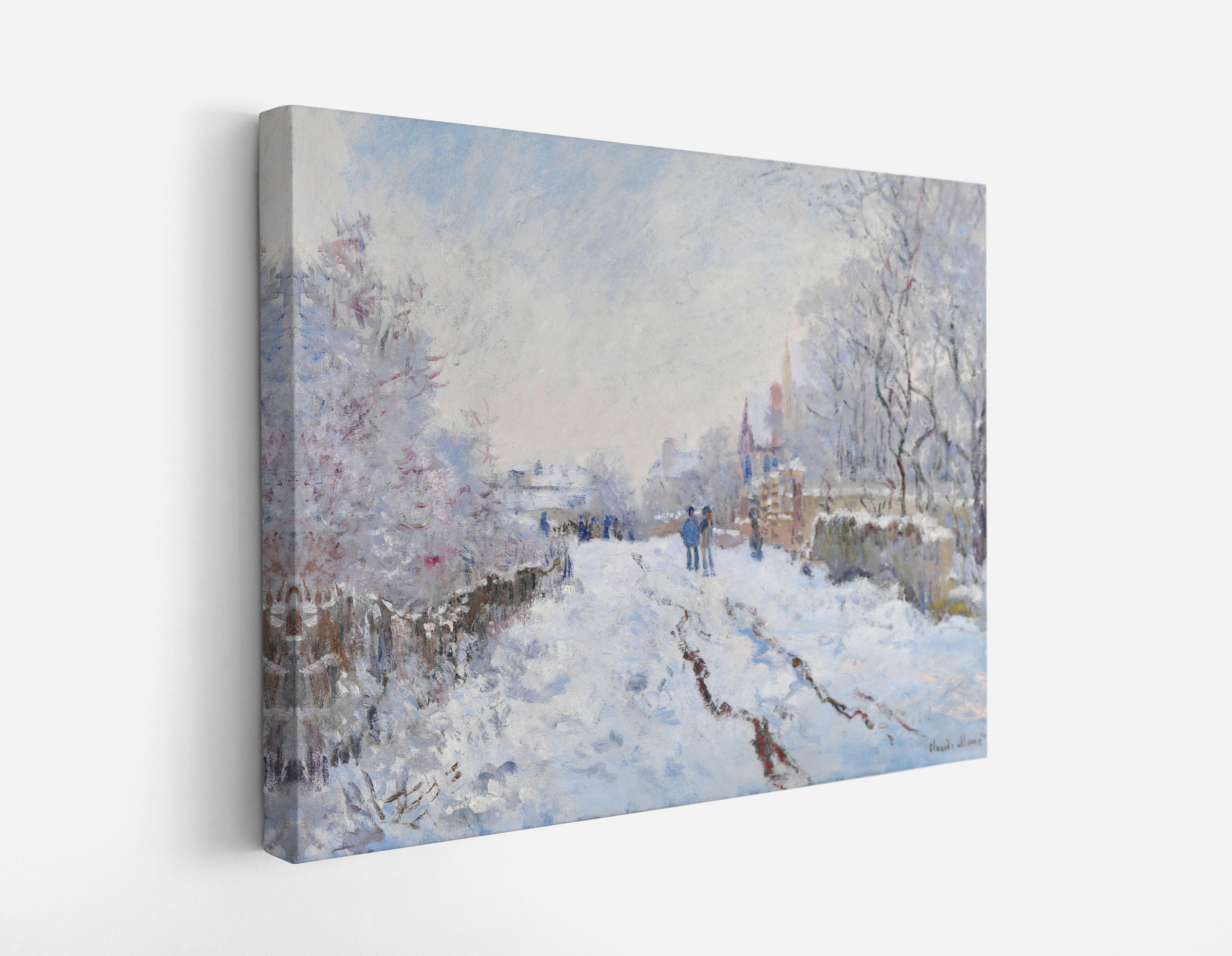 Claude Monet's Snow at Argenteuil // Wall Art Print