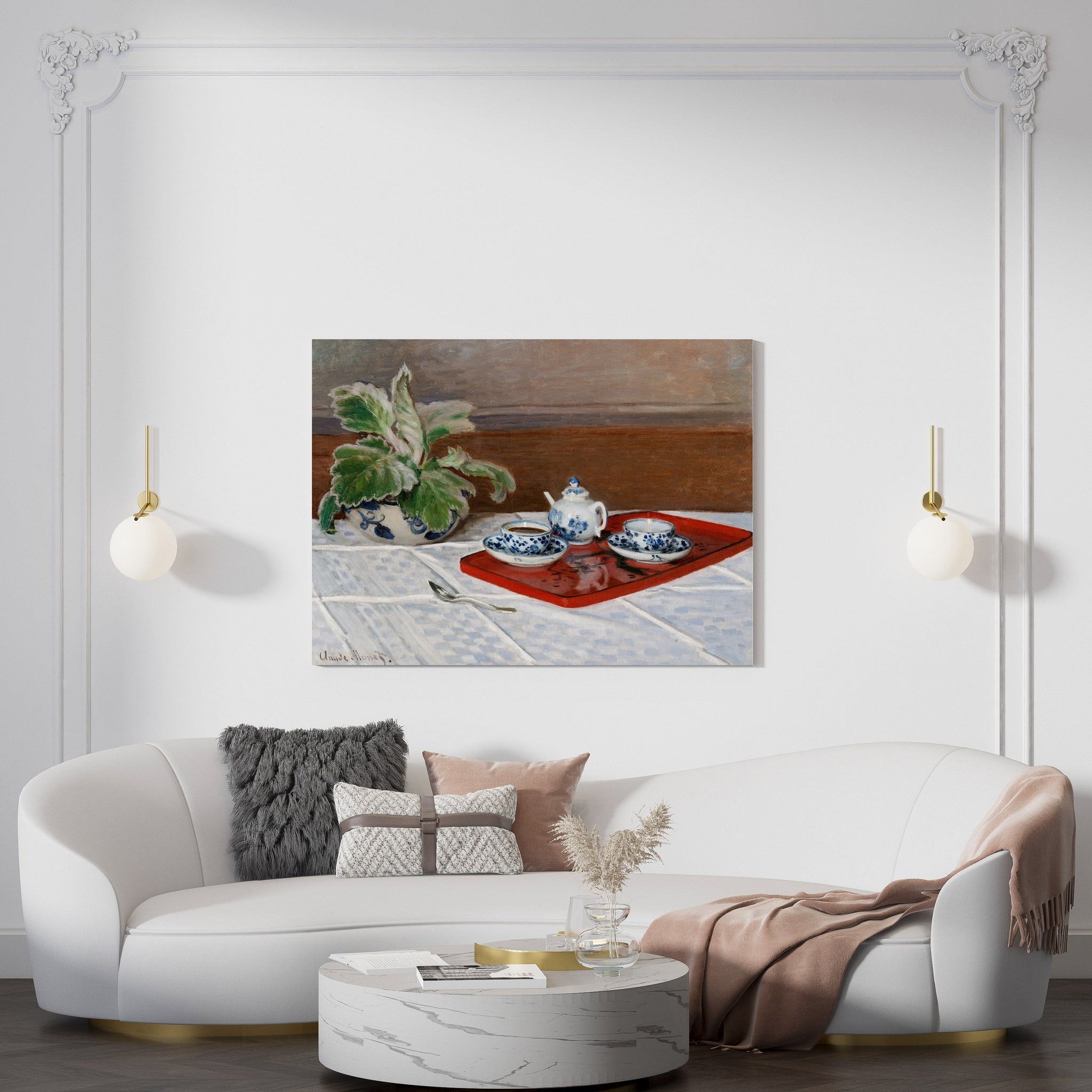 Claude Monet's Still Life, Tea Service // Wall Art Print