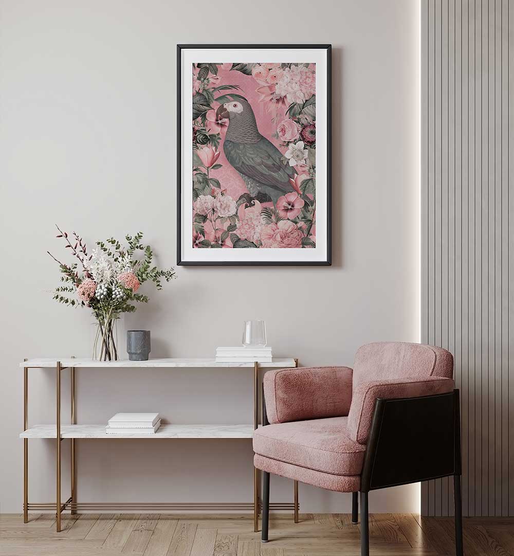THE PARROTS PARADISE GARDEN I , ANIMAL PAINTINGS