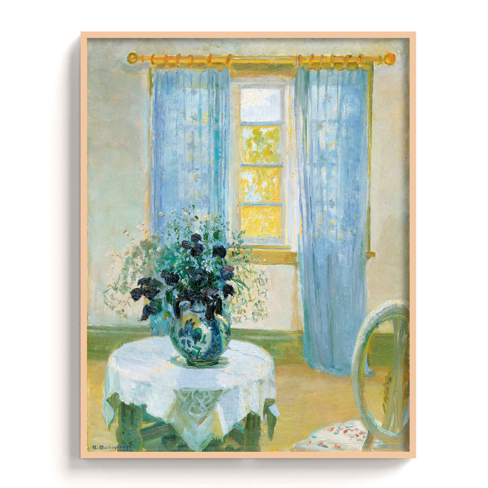 Anna Ancher – Interior with clematis, 1913