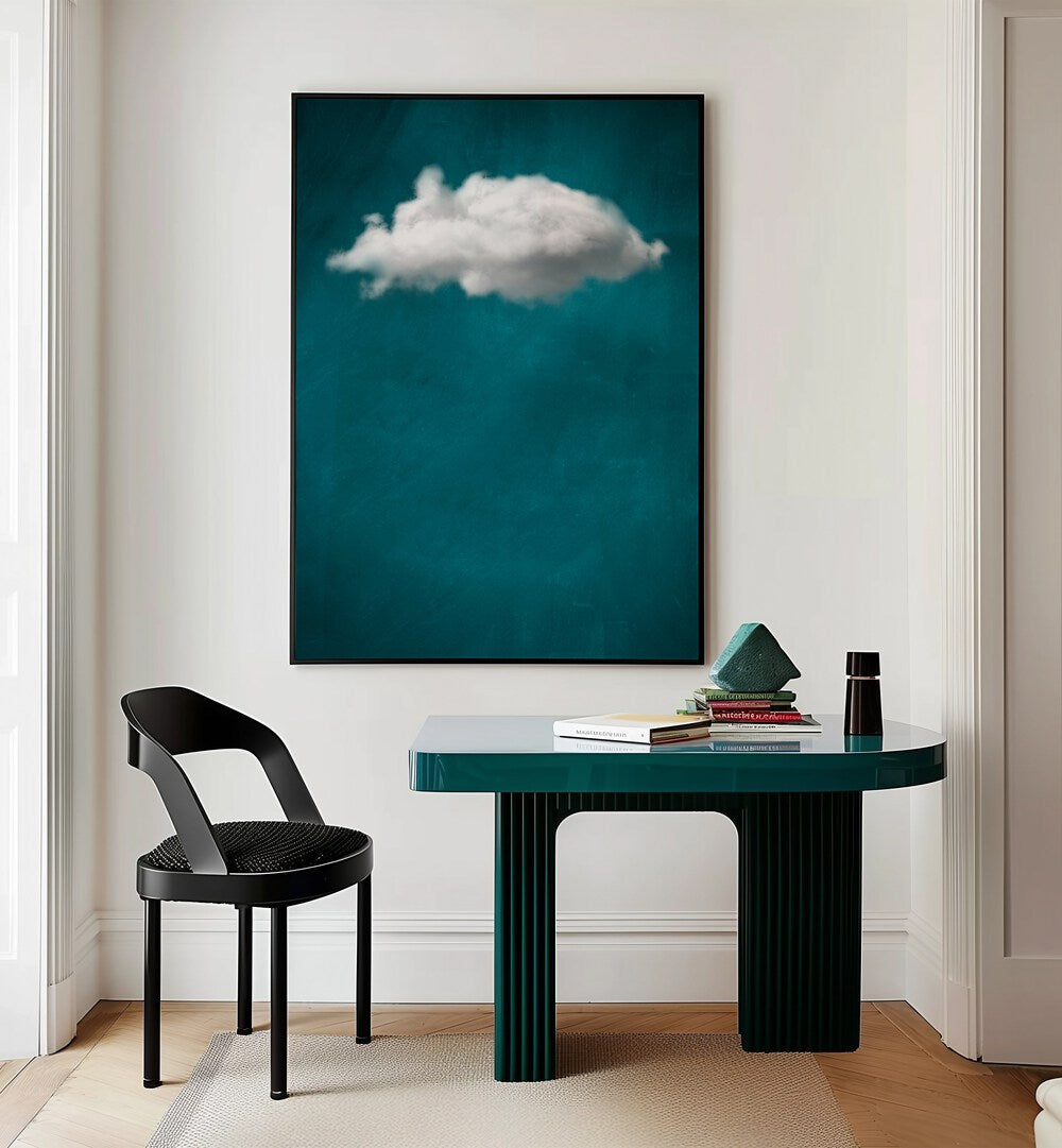 TEAL CLOUD NO I , ABSTRACT PAINTINGS