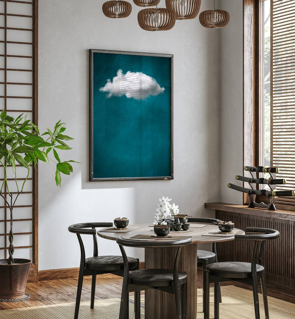 TEAL CLOUD NO I , ABSTRACT PAINTINGS