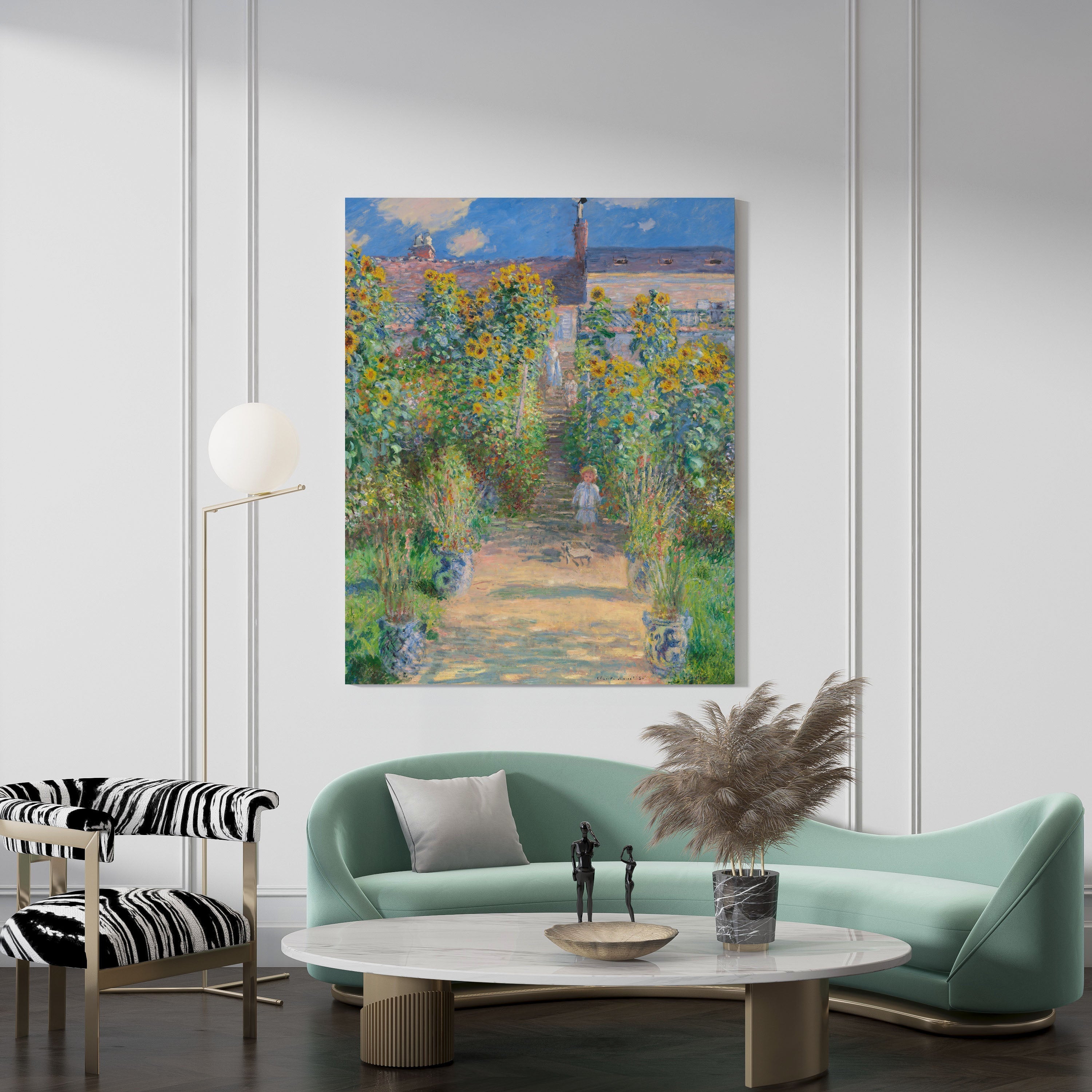 Claude Monet's The Artist's Garden at Vétheuil // Wall Art Print