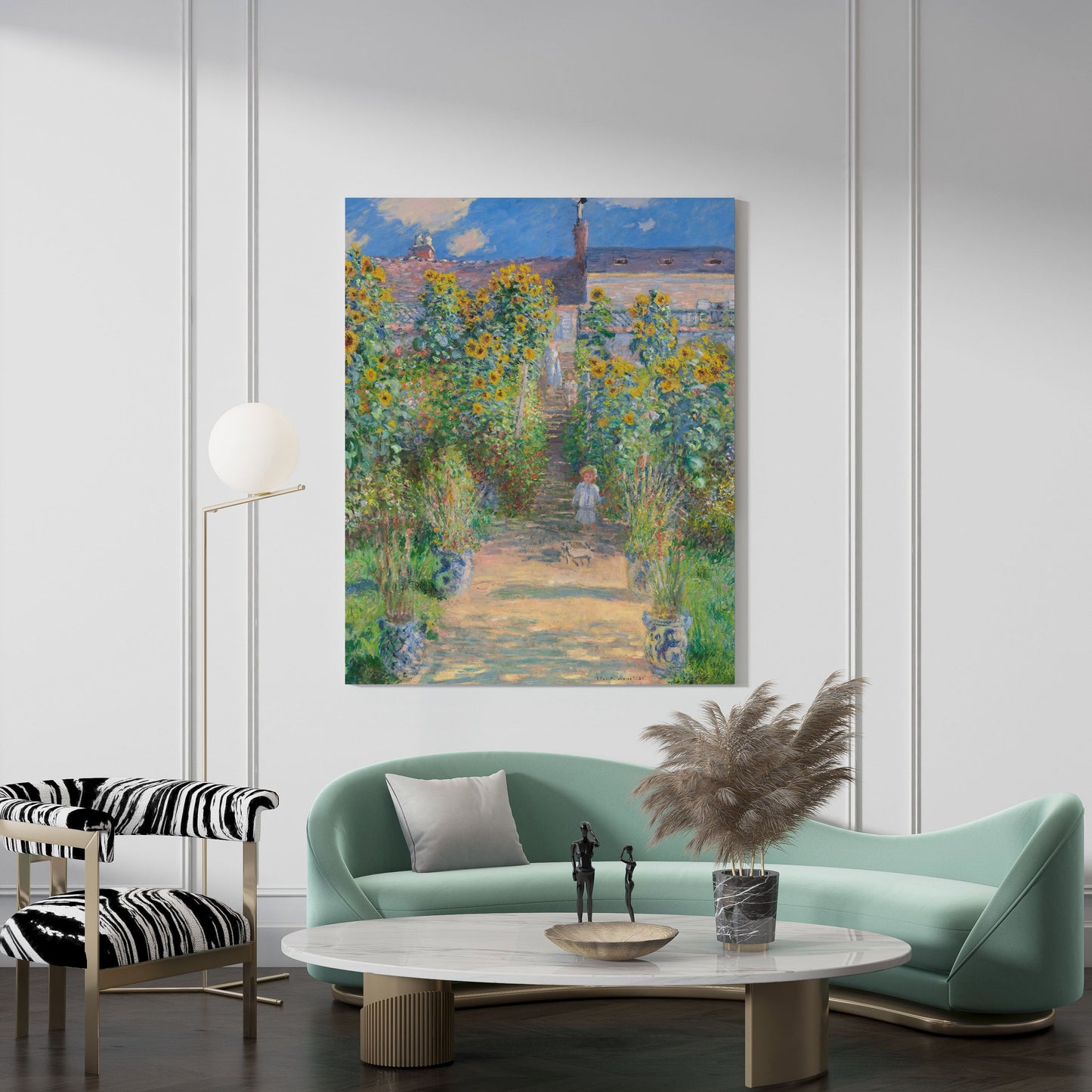 Claude Monet's The Artist's Garden at Vétheuil // Wall Art Print