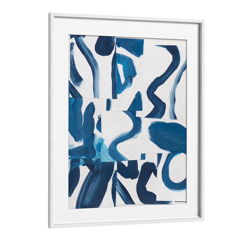 Vibrant abstract painting from INDIGO SUMMER CAMP, showcasing dynamic forms and hues for creative inspiration.