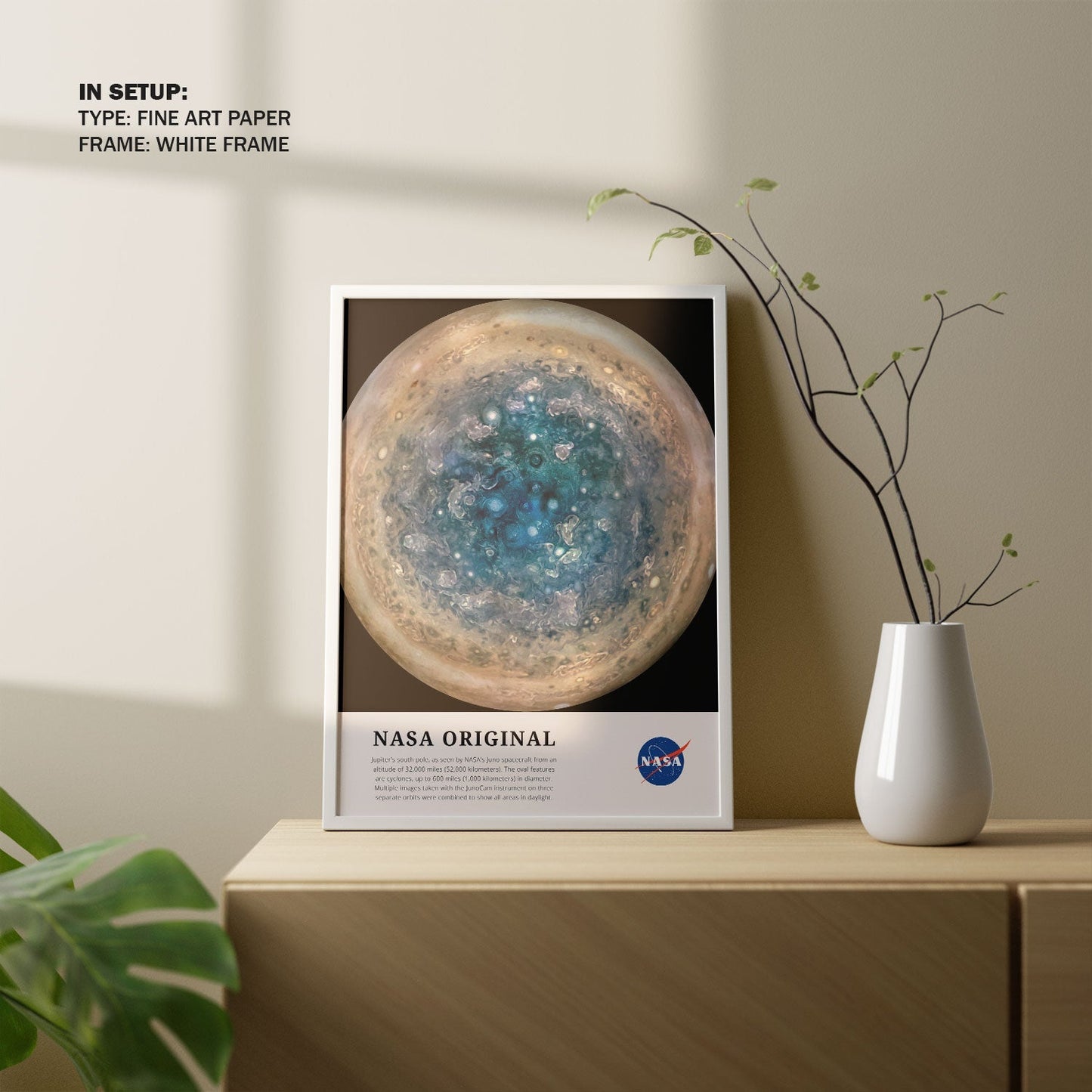 Jupiter's Pole, NASA Art Posters