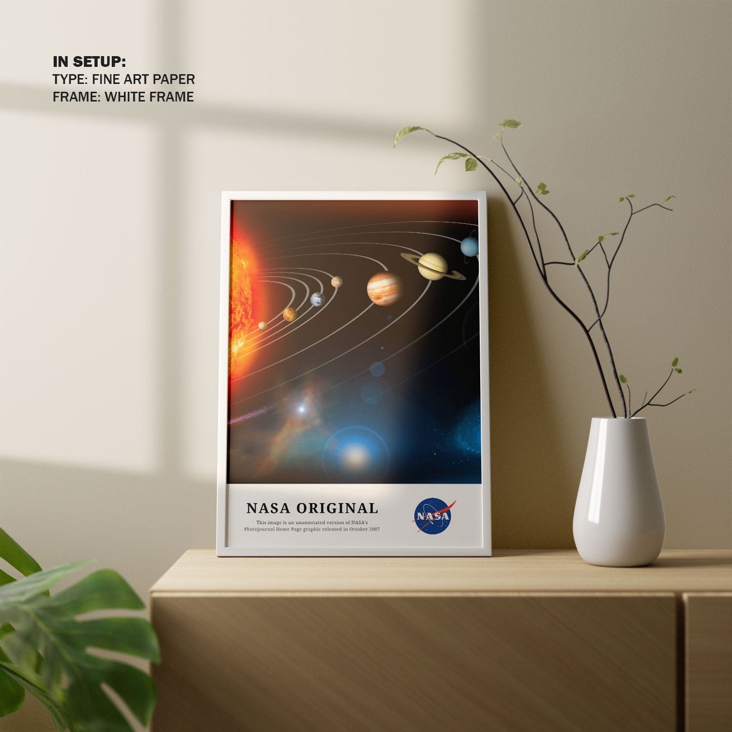 The Solar System Unannotated Version, NASA Art Posters