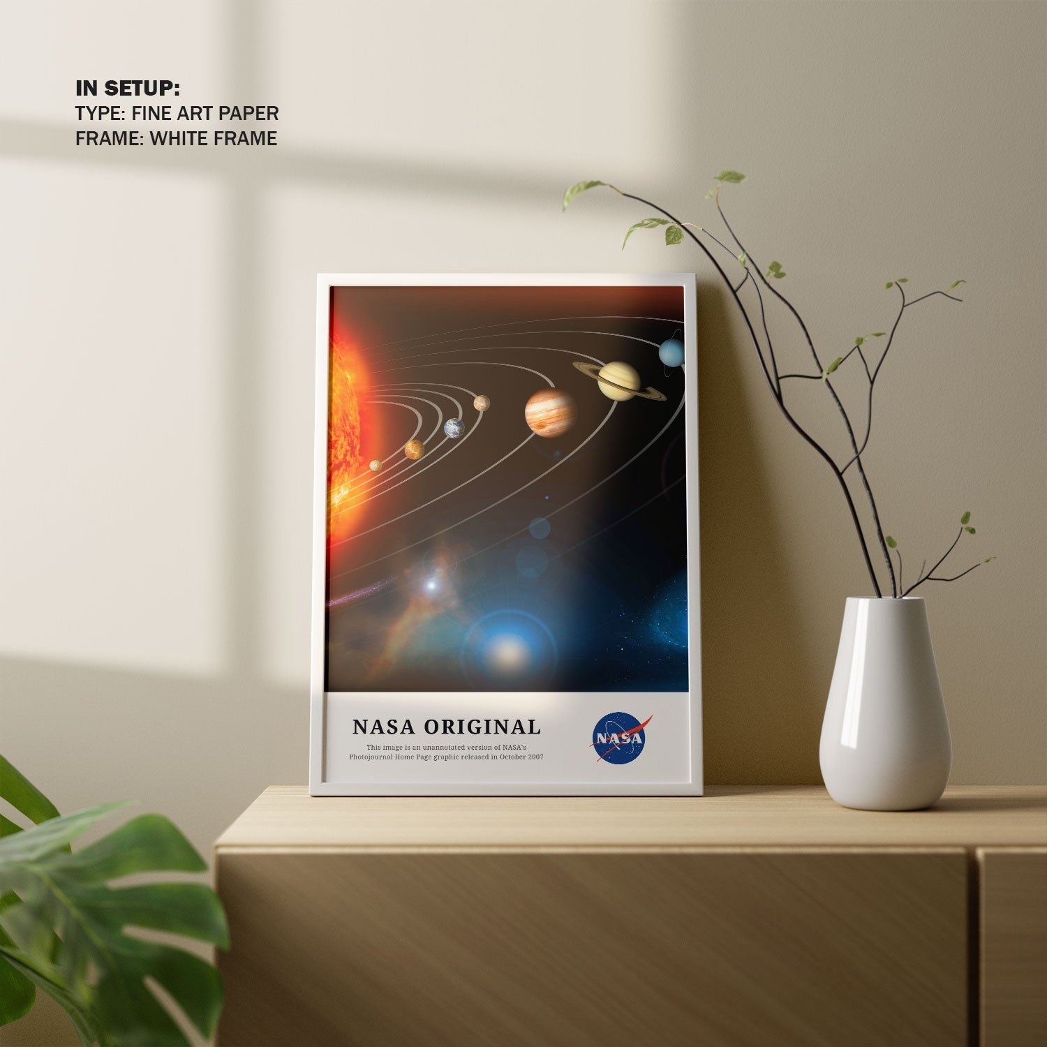 The Solar System Unannotated Version, NASA Art Posters