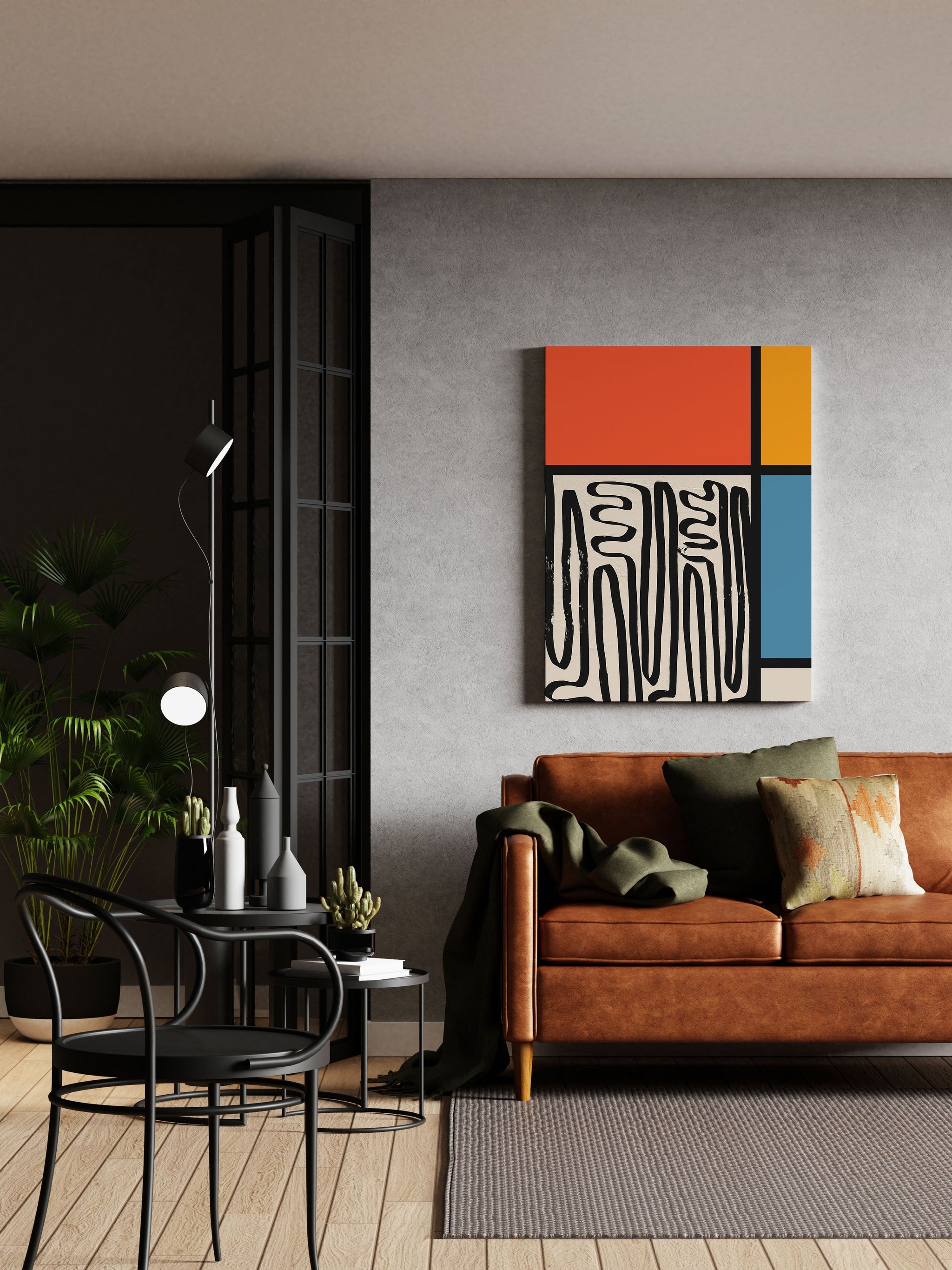 Colour Block Abstract Wall Art Print
