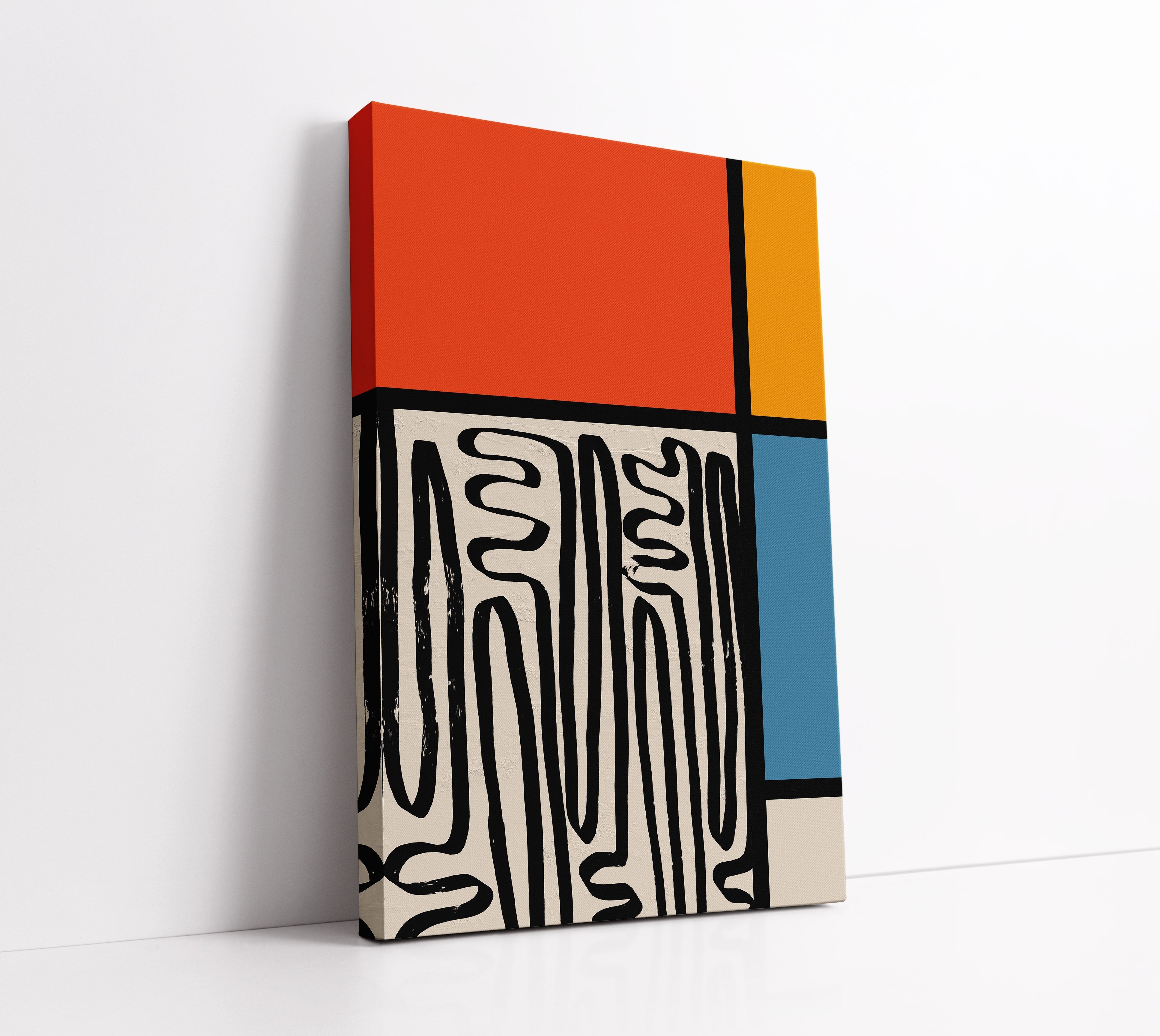 Colour Block Abstract Wall Art Print