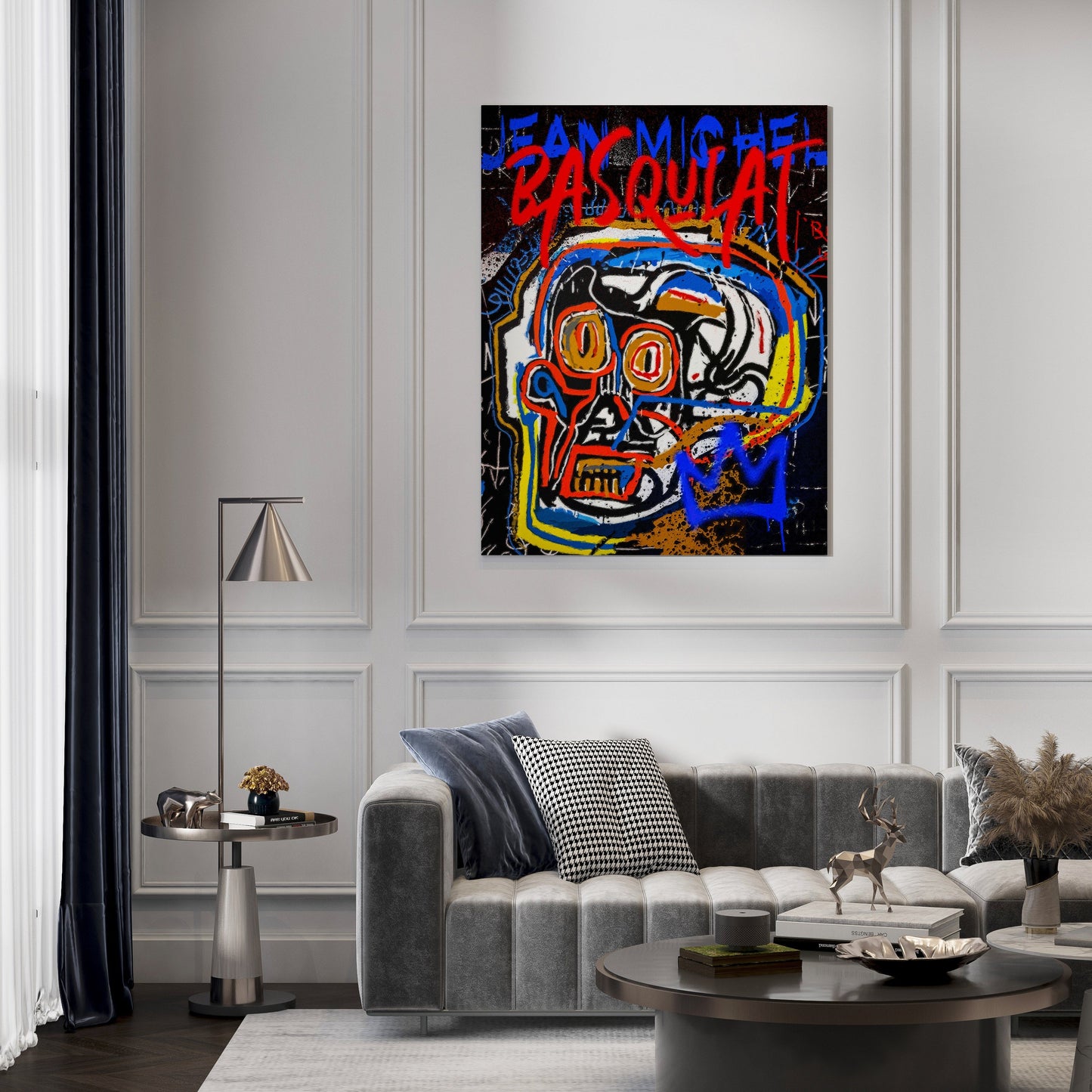 Dynamic Remix Basquiat Inspired Art // Wall Art Print