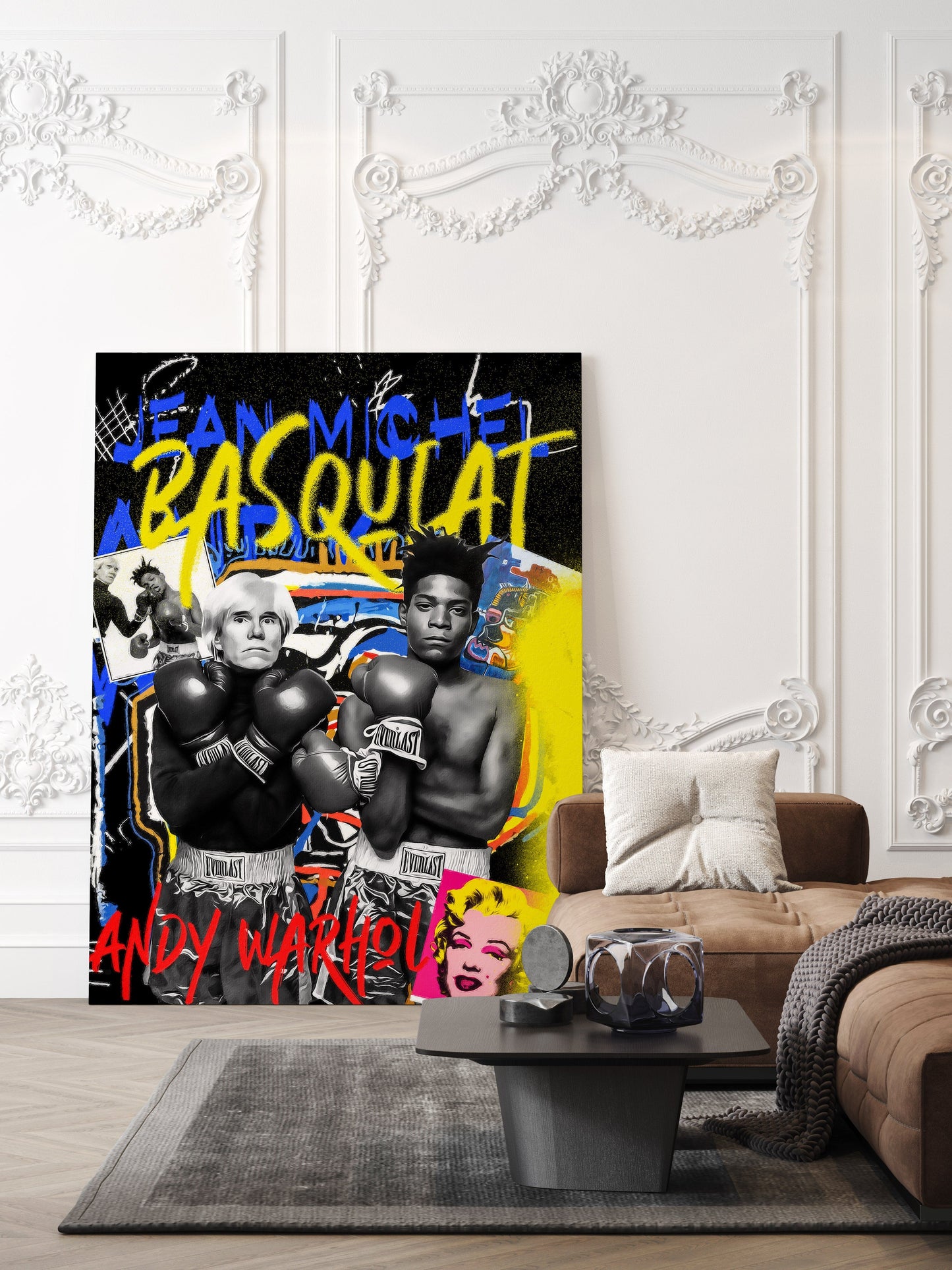 Basquiat Vs Warhol Pop Art // Wall Art Print