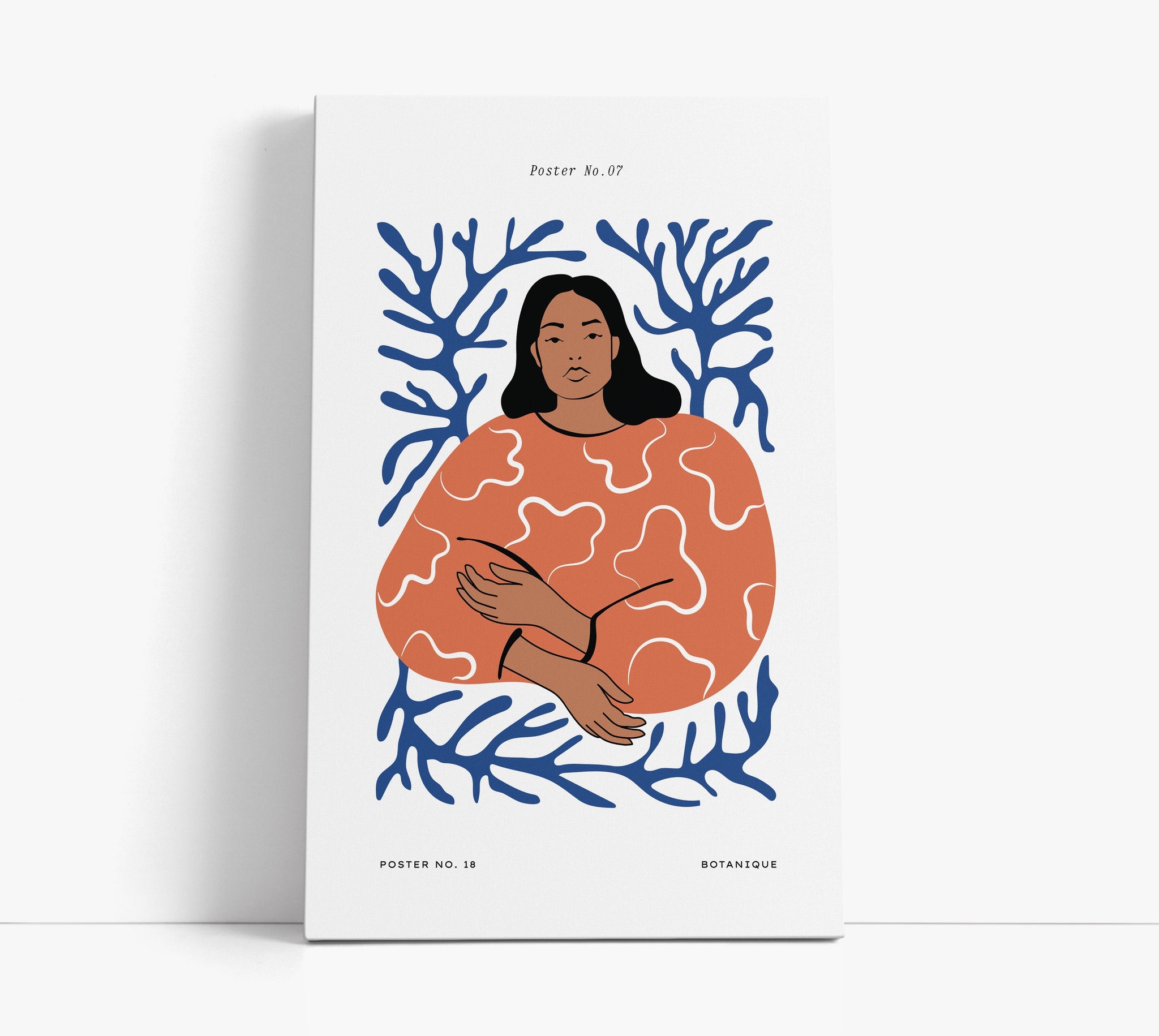 Botanical Femme Blue Wall Art Print