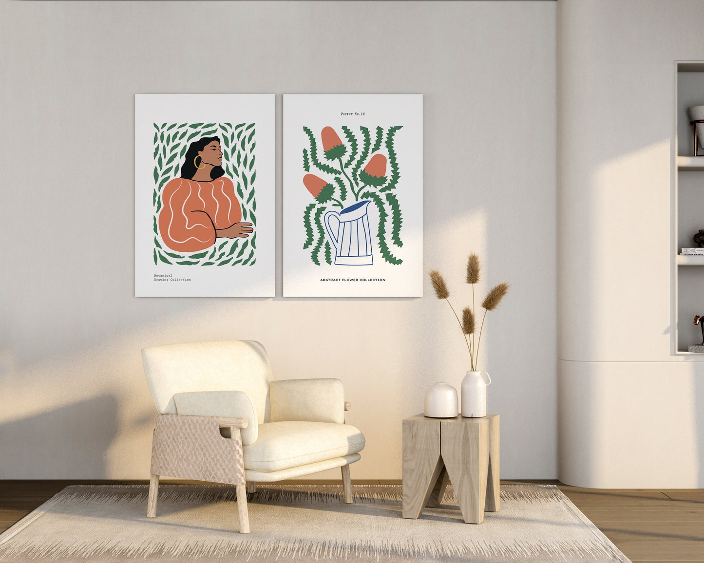 Botanical Femme Green Wall Art Print