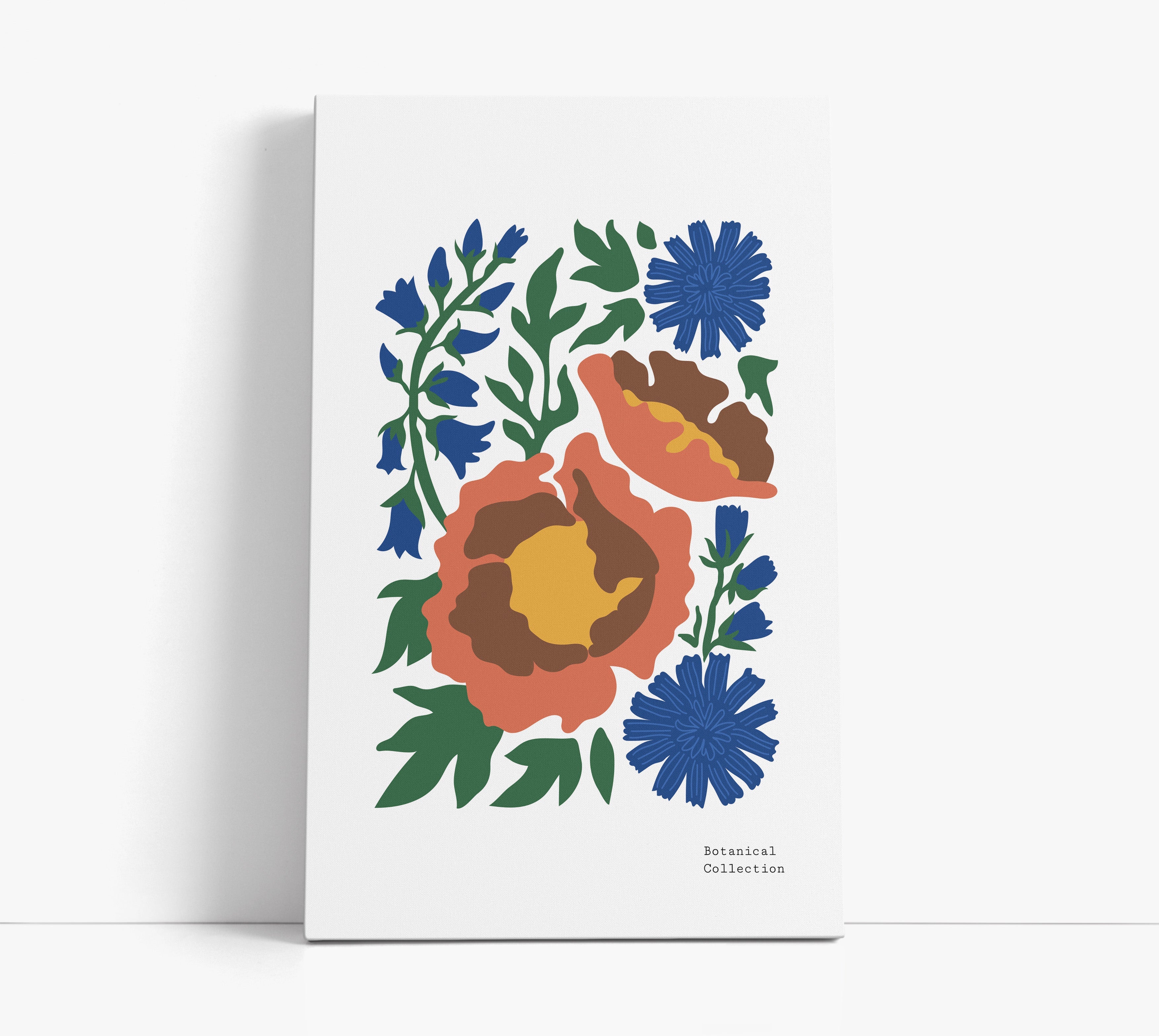Blue Botanical Wall Art Print
