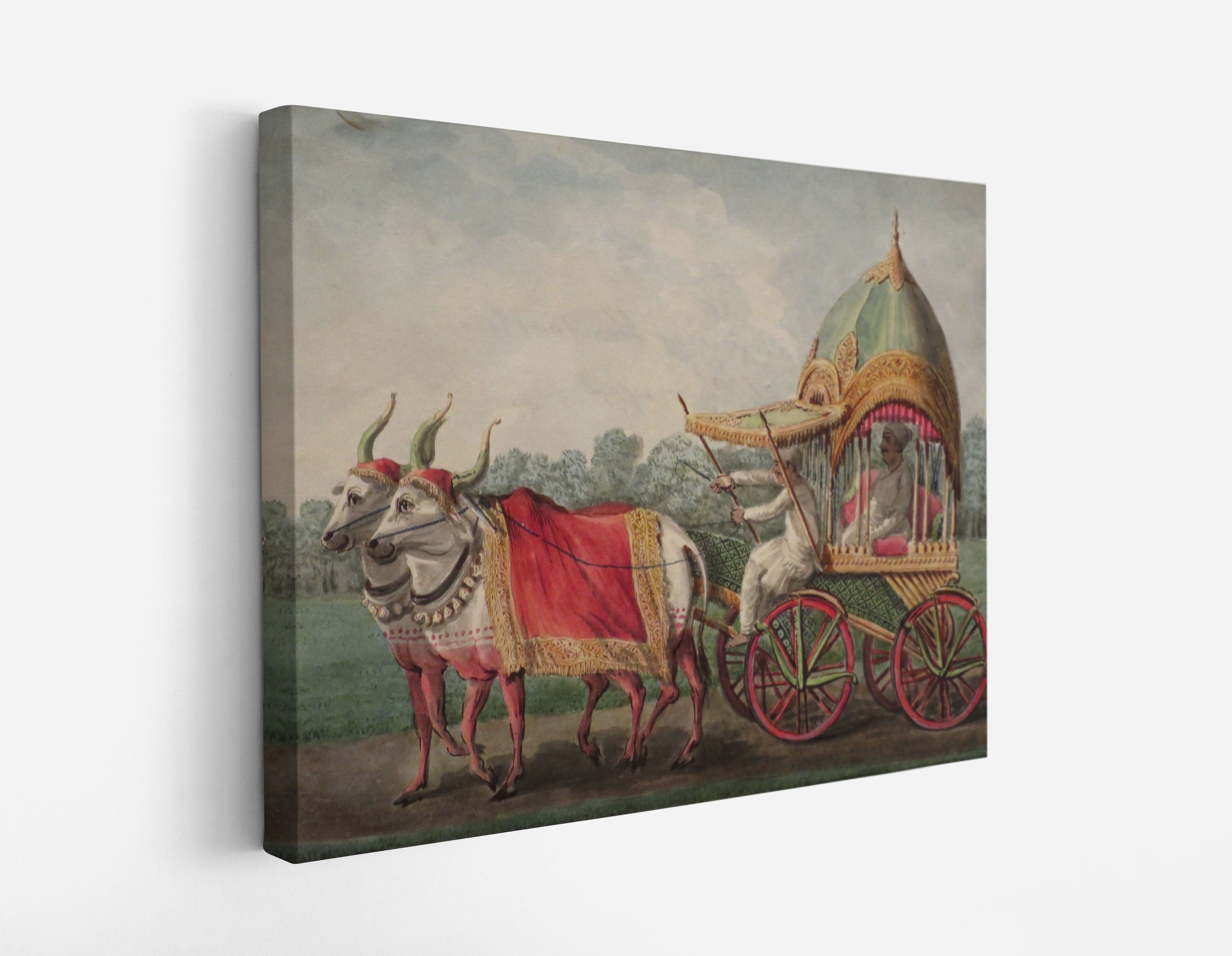 Bullock Cart, 19th century painting // Wall Art Print