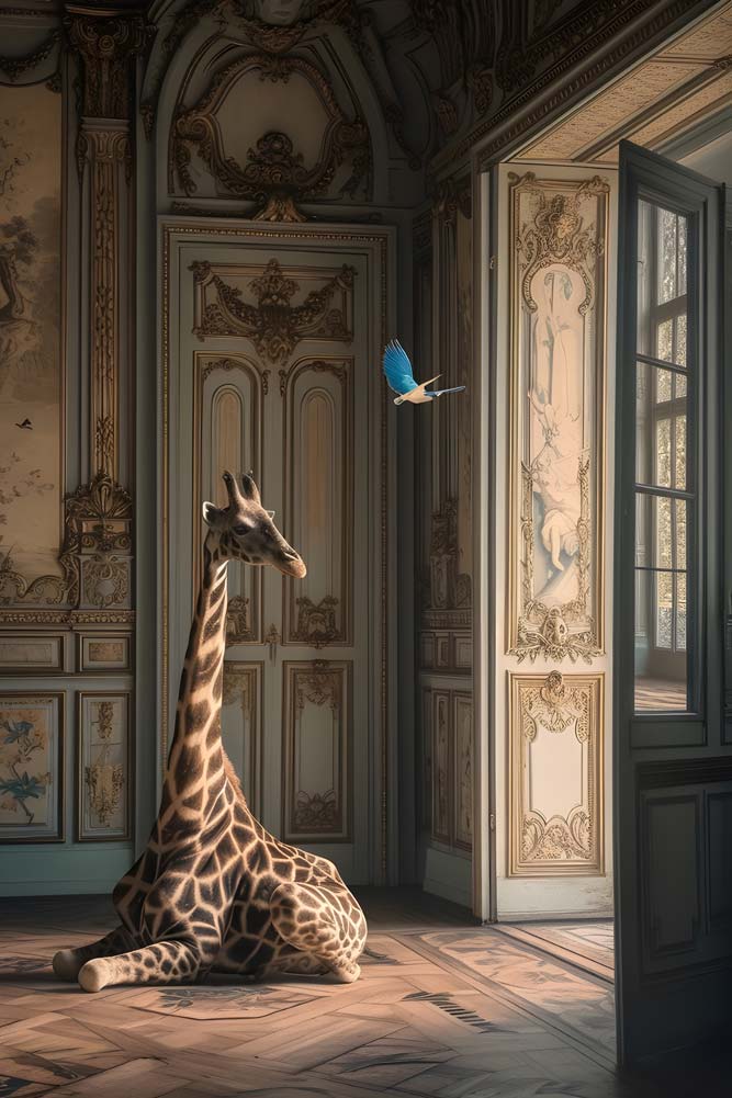 Majesty at Rest Maximalist Animals Wall Art