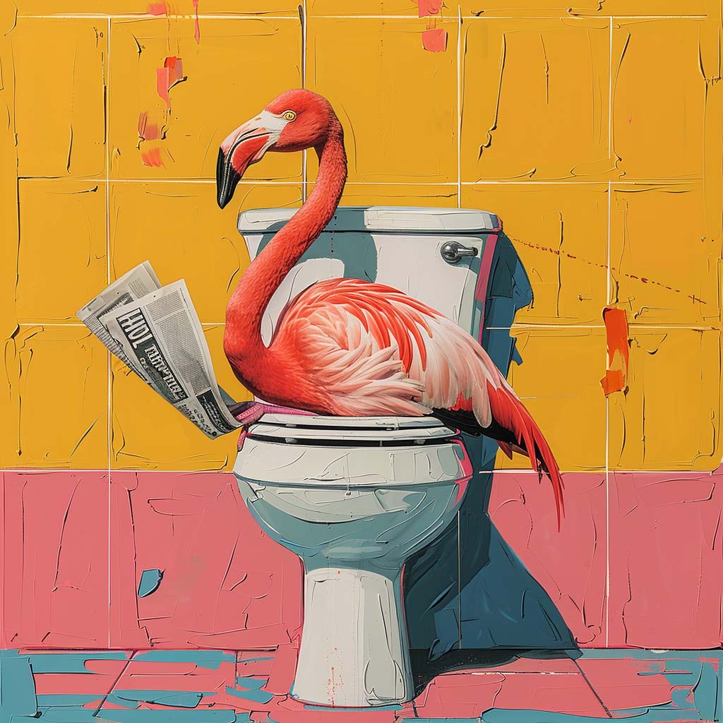 Flamingo Flush Maximalist Animals