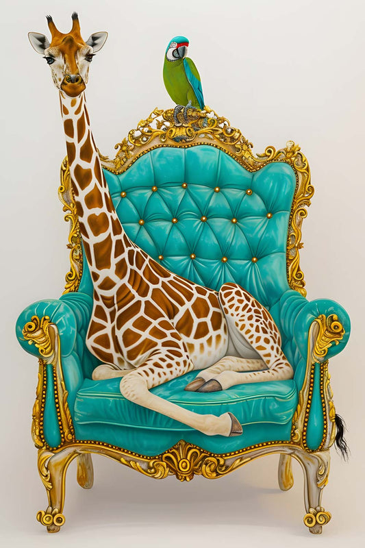 The Giraffe's Throne Maximalist Animals Wall Art