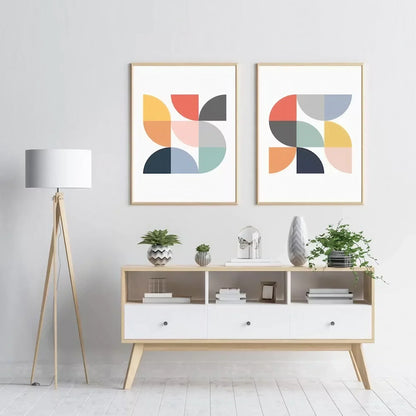 Scandinavian Geometric Mid Century Wall Frame