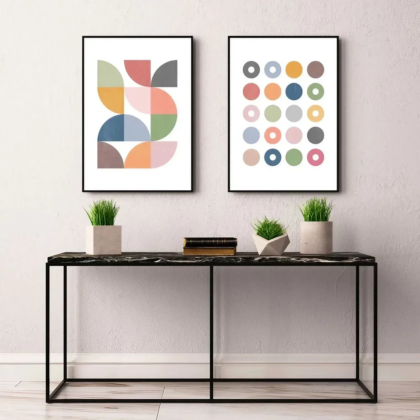 Bold Colorful Scandinavian Mid Century Wall Frame