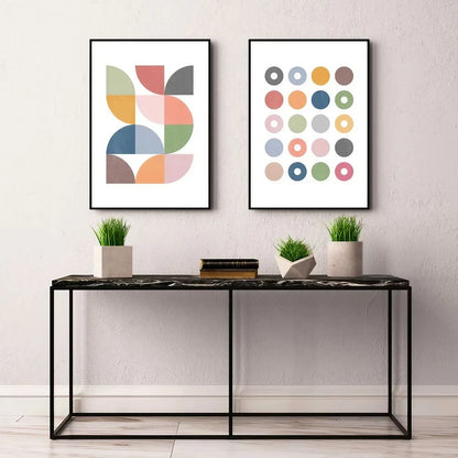 Bold Colorful Scandinavian Mid Century Wall Frame