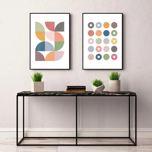 Bold Colorful Scandinavian Mid Century Wall Frame