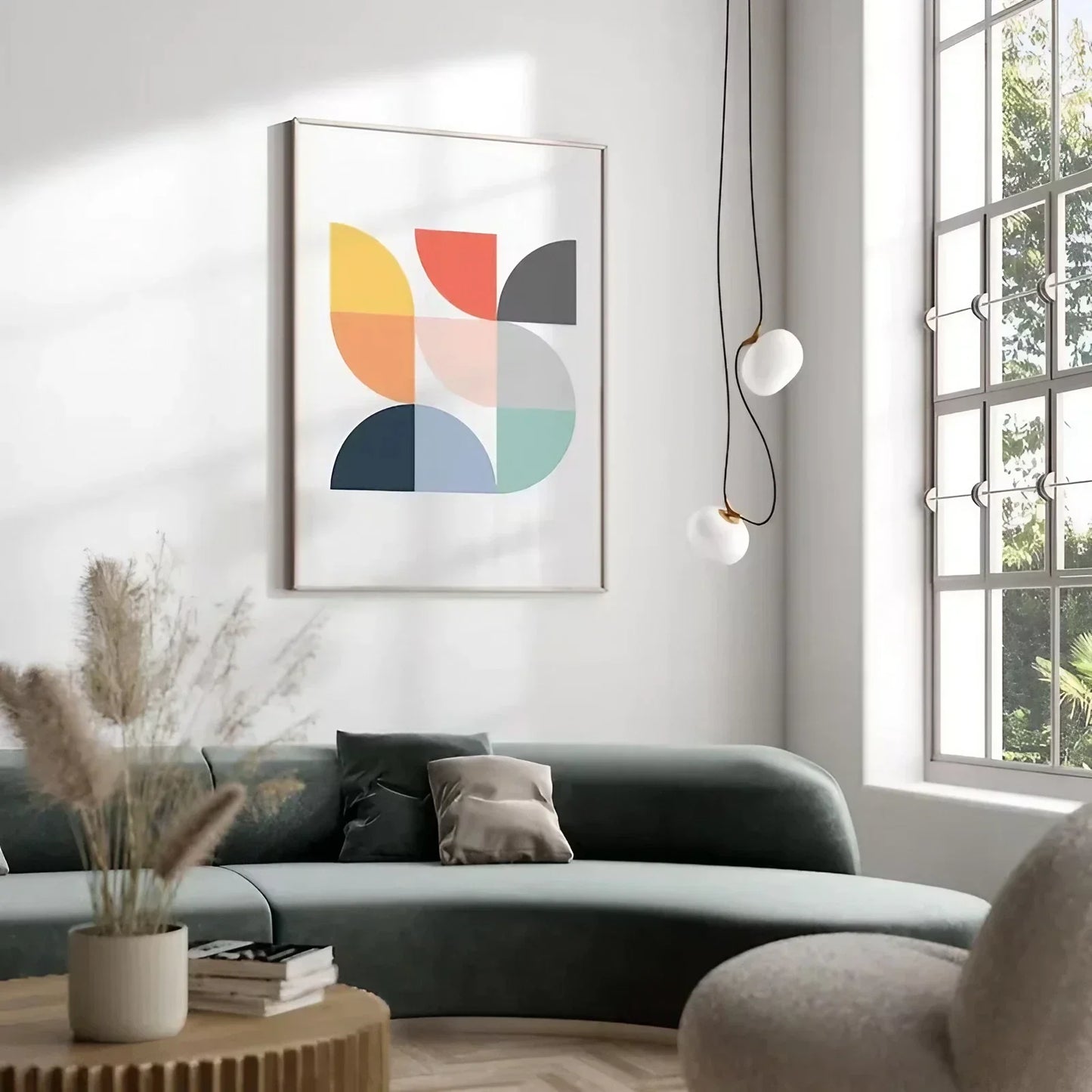 Mid Century Modern Geometric Colourful Scandinavian Wall Frame