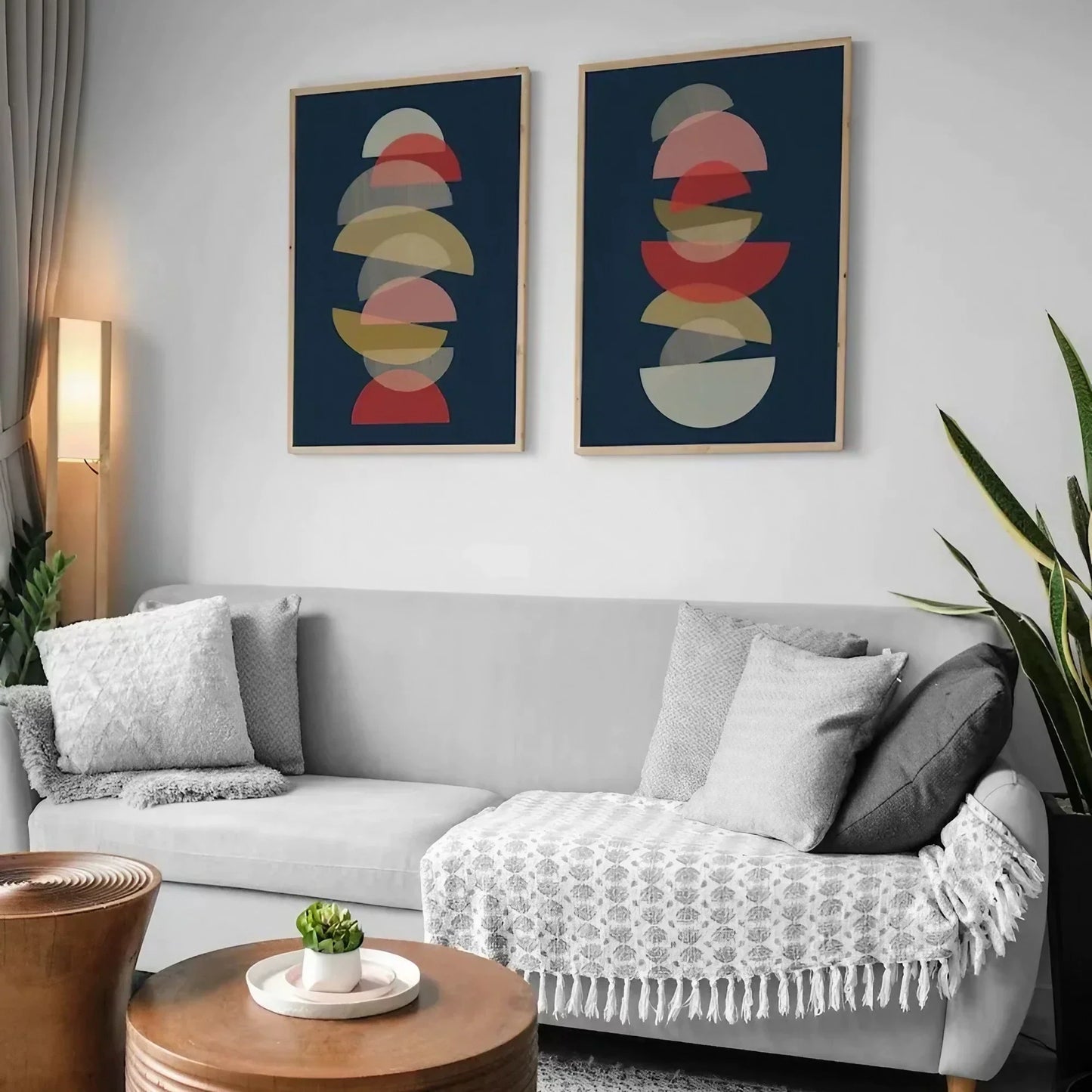 Set of 2 Mid Century Modern Scandinavian Wall Frame