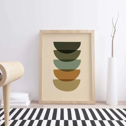 Earthy Tones Art Modern Wall Frame