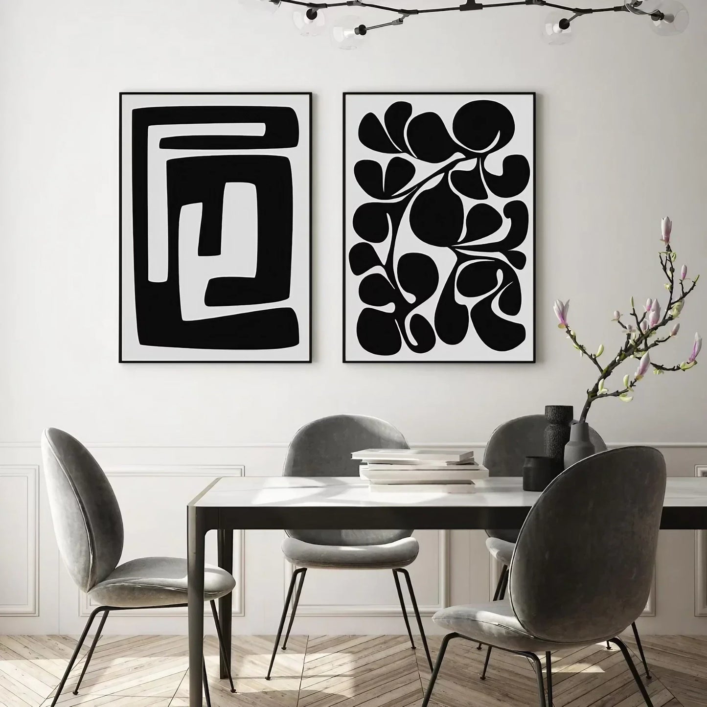 Abstract Botanical Bedroom Decor Printable Office Wall Frame