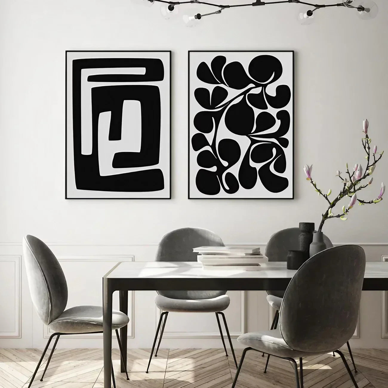 Abstract Botanical Bedroom Decor Printable Office Wall Frame