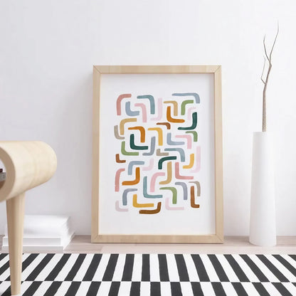 Abstract Colorful Artwork Large Wall Frame