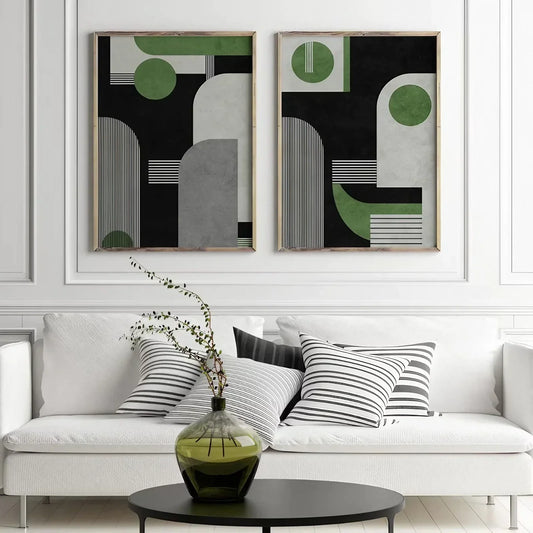 Green Black Mid Century Wall Frame