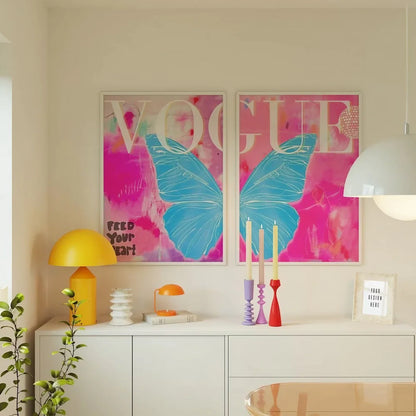 Butterfly Wall Art Set of 2 Wall Frame