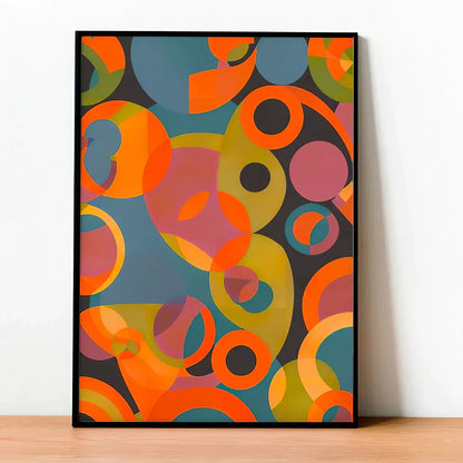 Colorful Geometry Minimalist Abstract Wall Frame