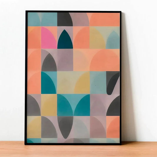 Geometrical Color Minimalist Abstract Wall Frame