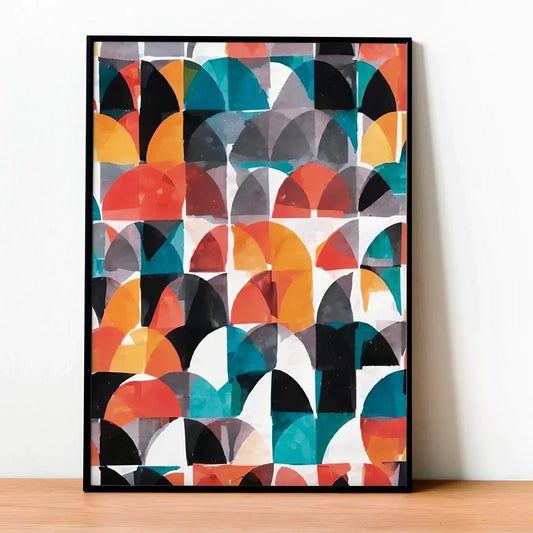 Geometrical Color Minimalist Abstract Room Decor Wall Frame