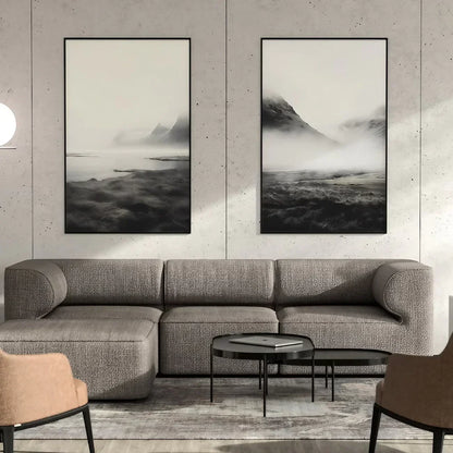 Bundle Gray Mountain Wall Art Wall Frame