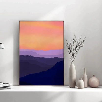 Mountain Wall Art Minimalist Wall Art Landscape Scenery Wall Frame