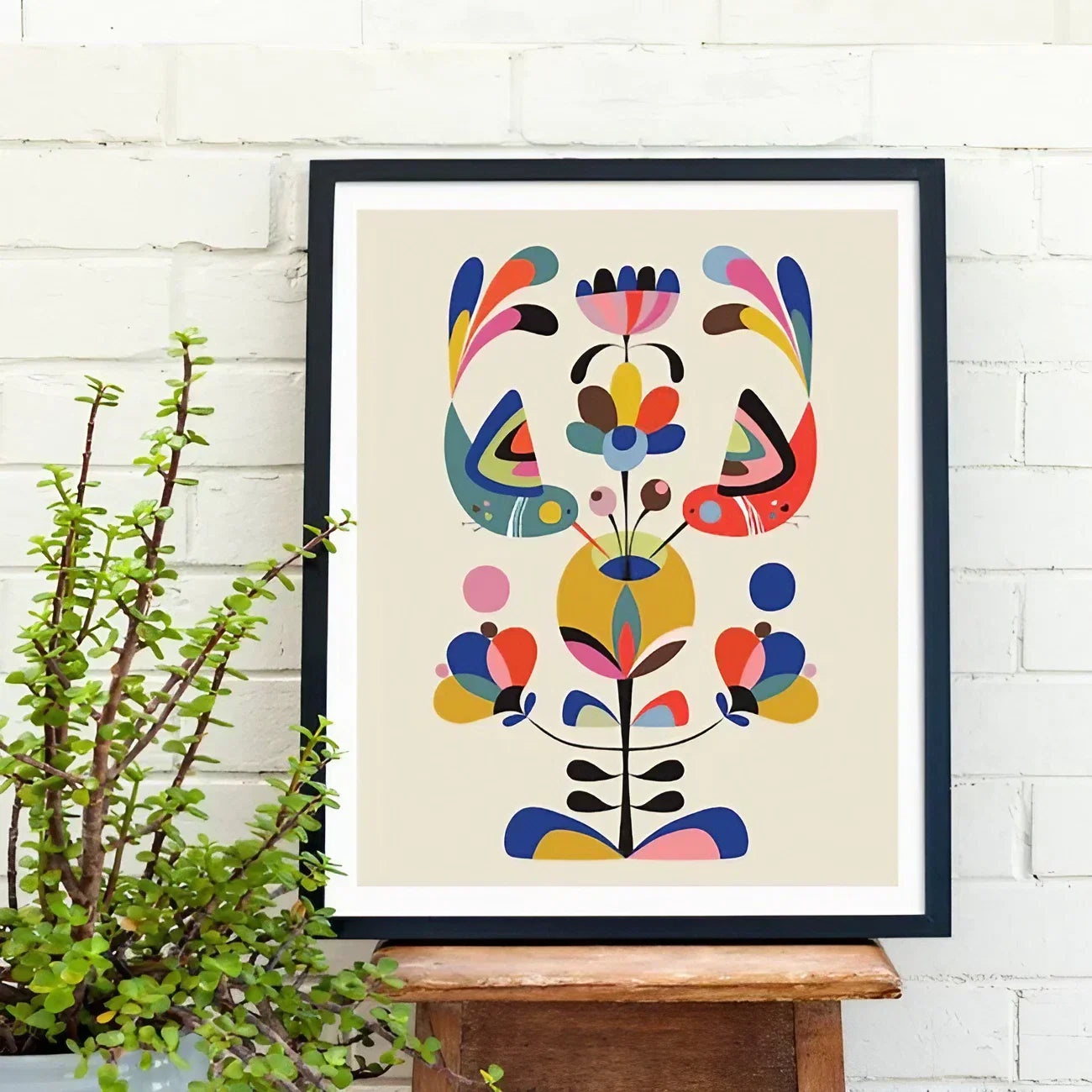 Bird Wall Art Human Face Home Decor Wall Frame