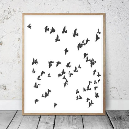 Flying Birds Flock Of Birds Wall Art Wall Frame