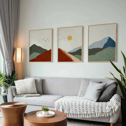 Mountain Wall Art Set of 3 Wall Frame