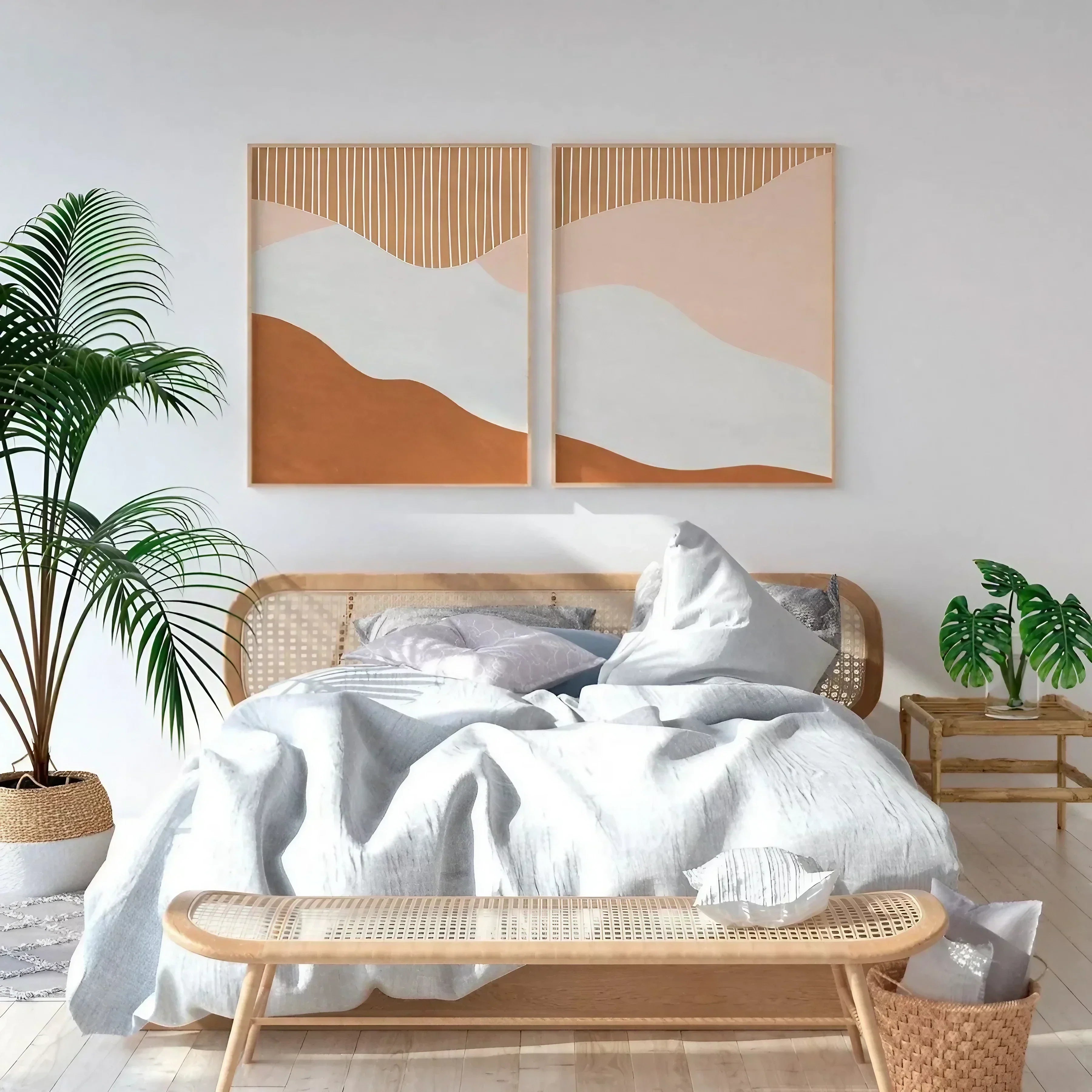 Modern Room Decor, Netural Wall Art Frame