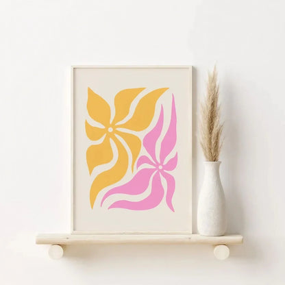 Colorful Floral Living Room / Bedroom Wall Art Frame