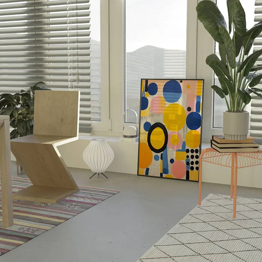 Blueberry Bubbles Abstract Wall Art Wall Frames