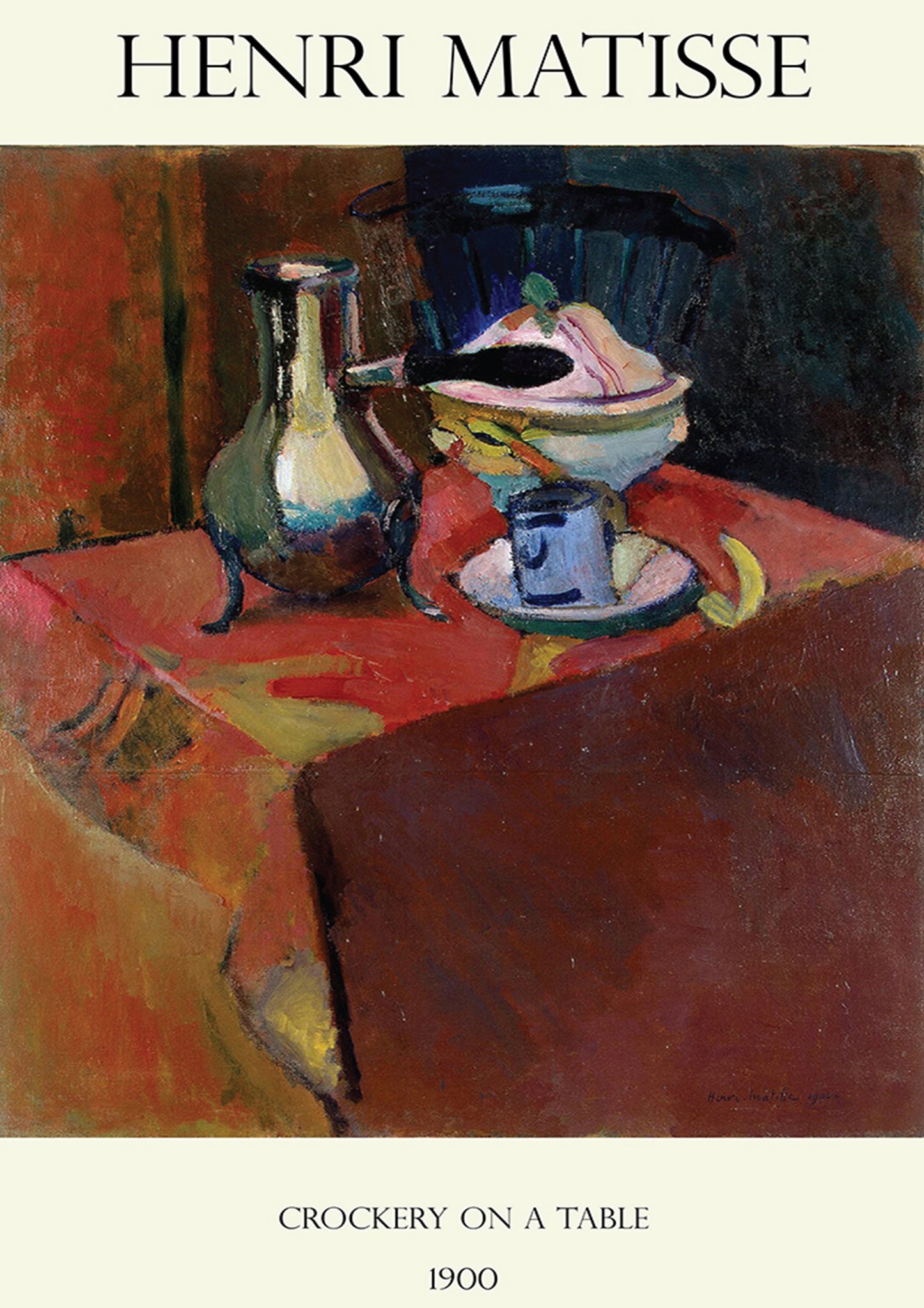 Crockery on a Table by Henri Matisse Wall Poster