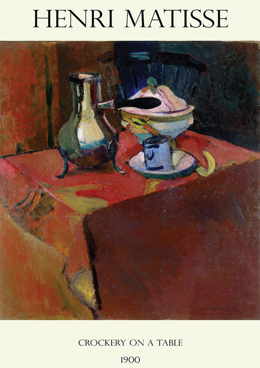 Crockery on a Table by Henri Matisse Wall Poster
