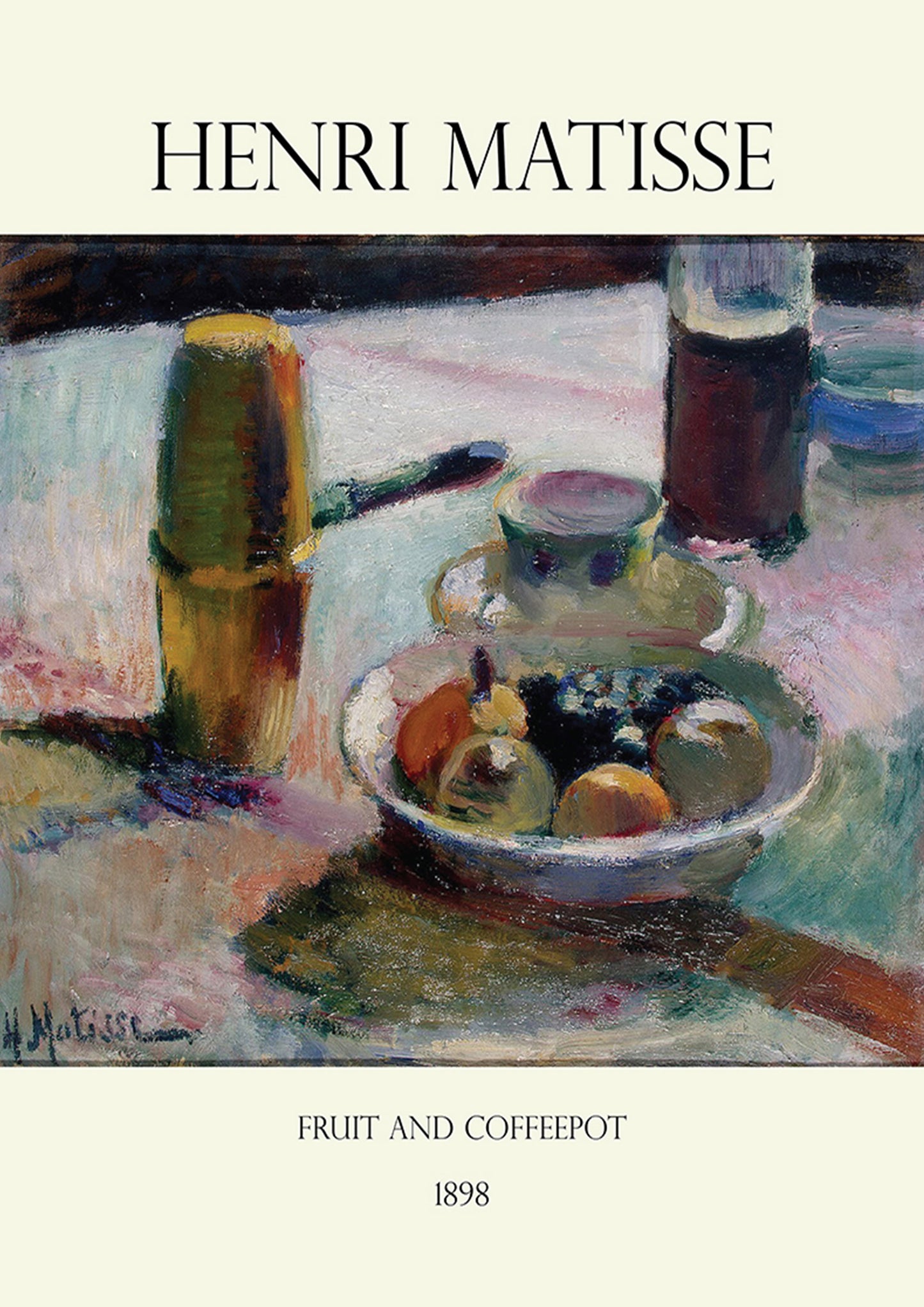 Fruit and Coffeepot by Henri Matisse Wall Poster
